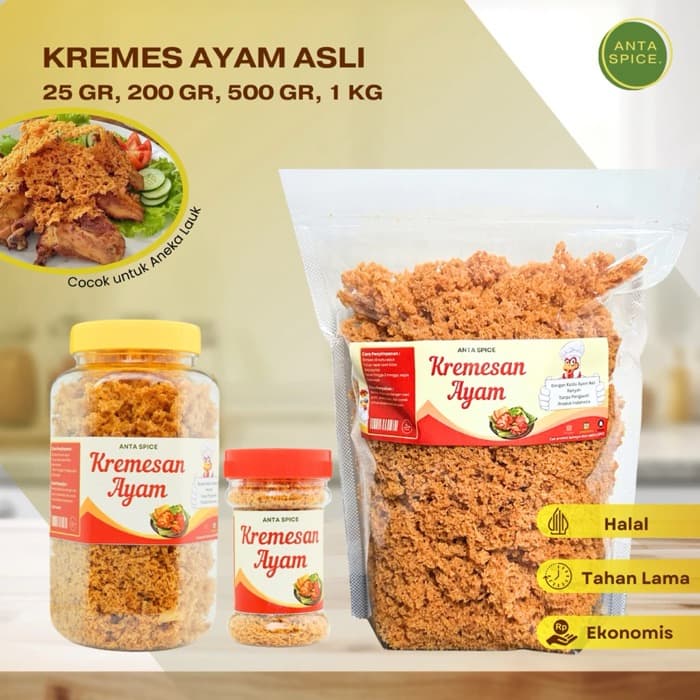 Kremesan Kaldu Ayam Asli Gurih Siap Saji